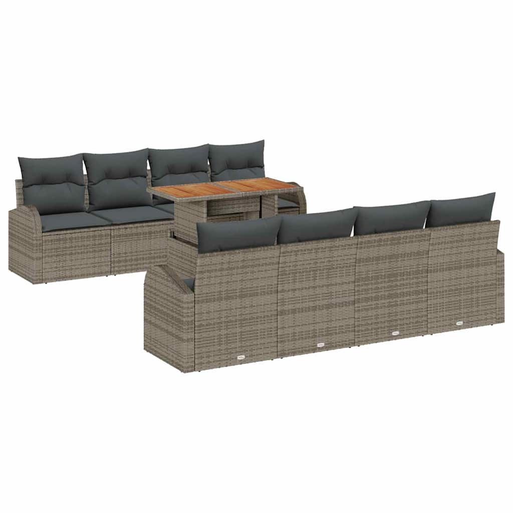 Zestaw Sof na Ogród z poduszką 7 pcs Szary 100 x 55 x 73 cm Lumarko!