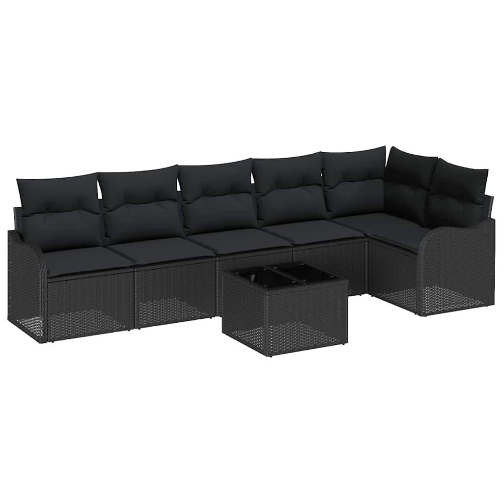 Zestaw Sof na Ogród z poduszką 7 pcs Beżowy Polirattan Lumarko!
