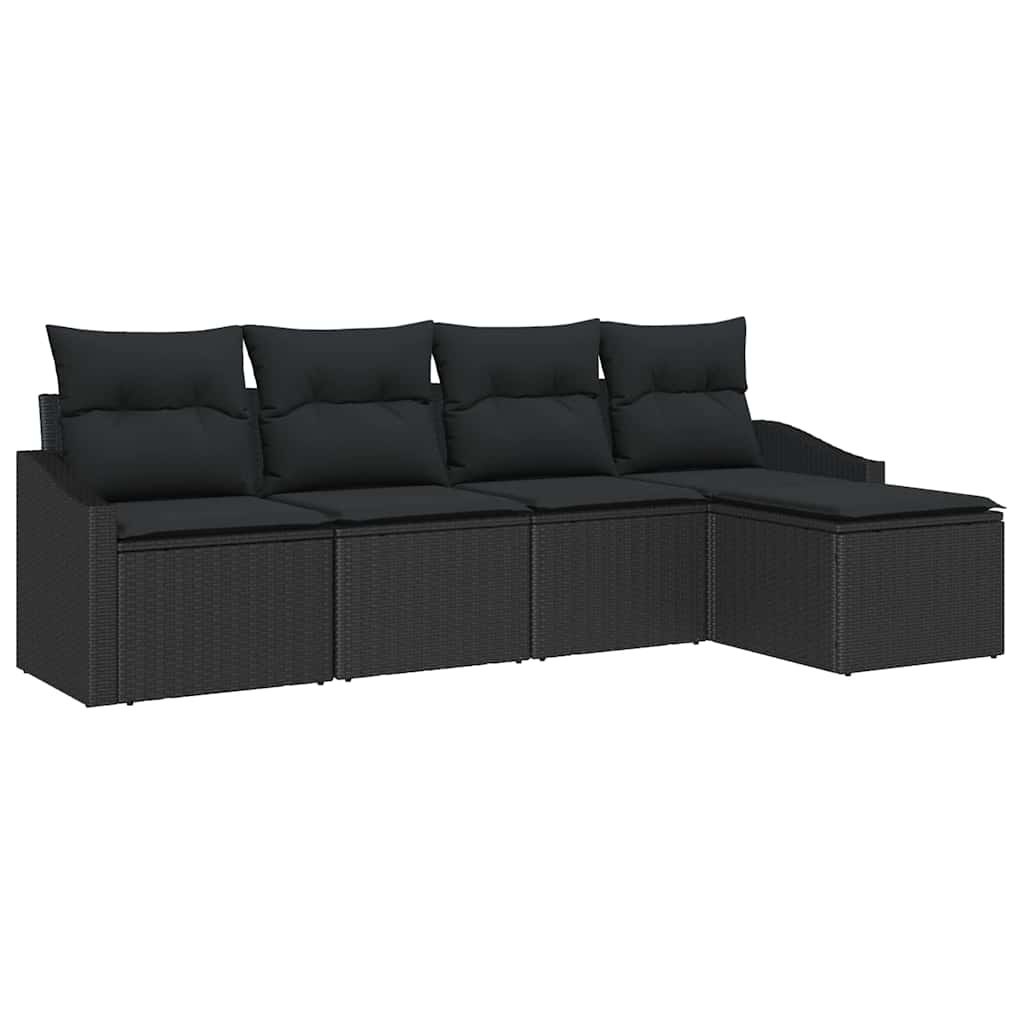 Zestaw do jadalni w ogrodzie z poduszką 5 pcs Czarny Lumarko!