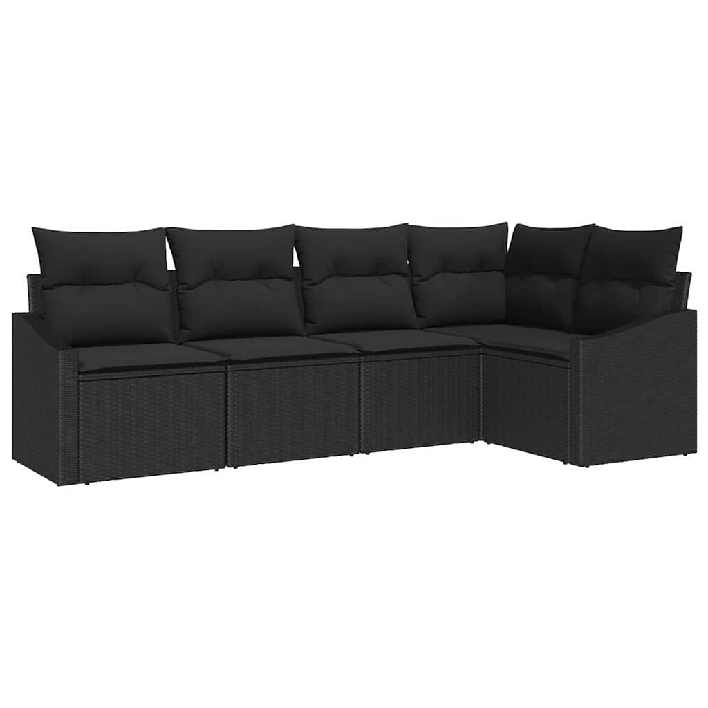 Zestaw do jadalni w ogrodzie z poduszką 5 pcs Czarny Lumarko!
