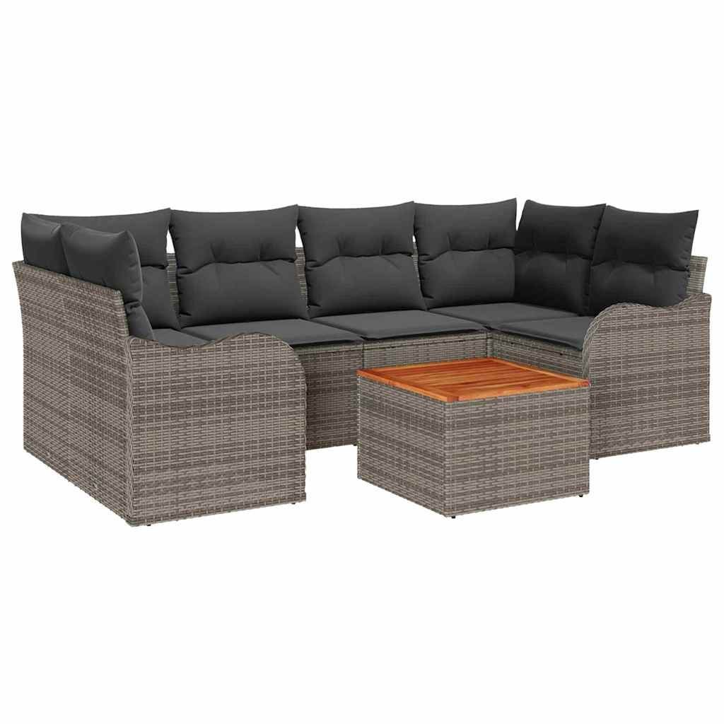 Zestaw Sof na Ogród 7 pcs Szary Lumarko!