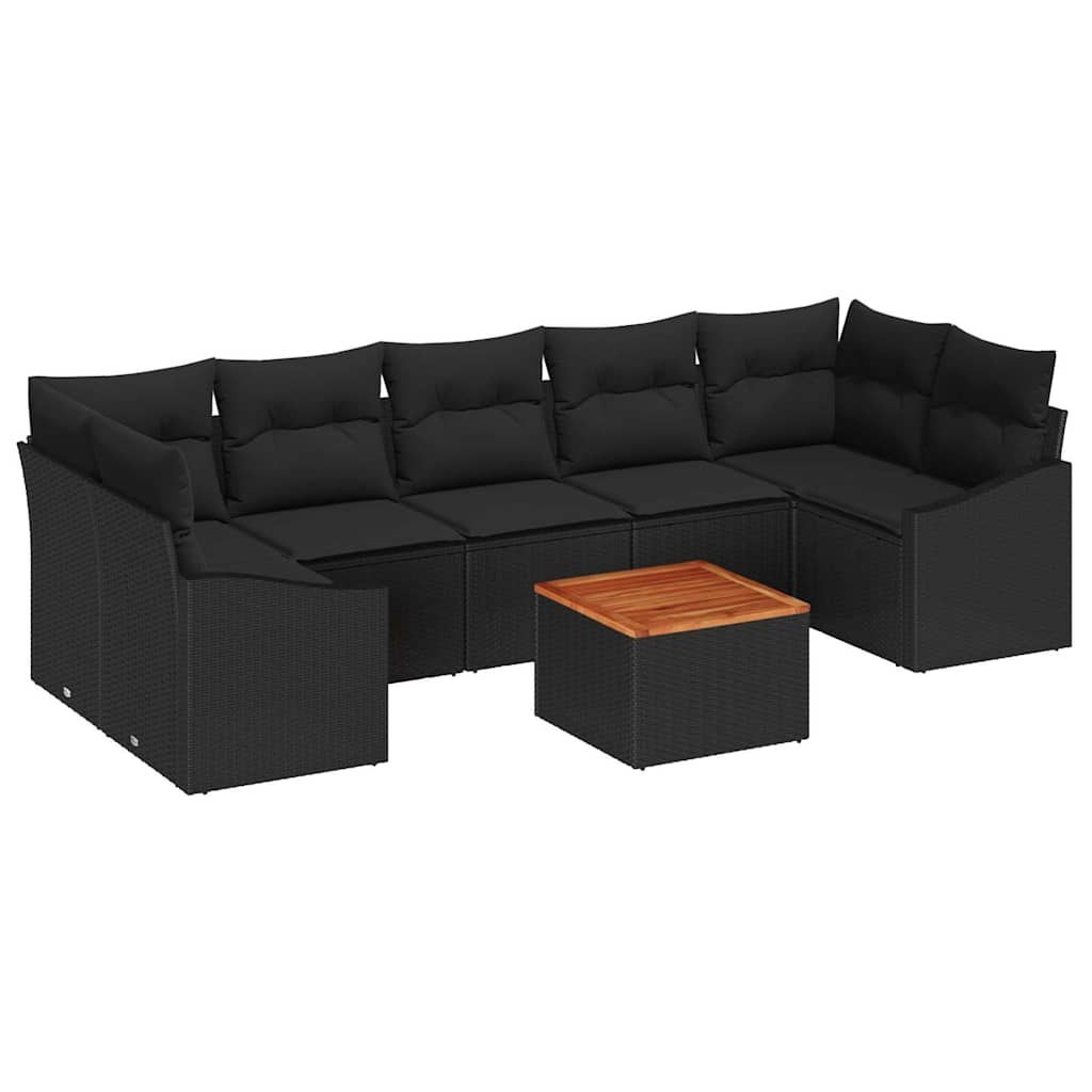 Zestaw Sof na Ogród 8 pcs Czarny Lumarko!