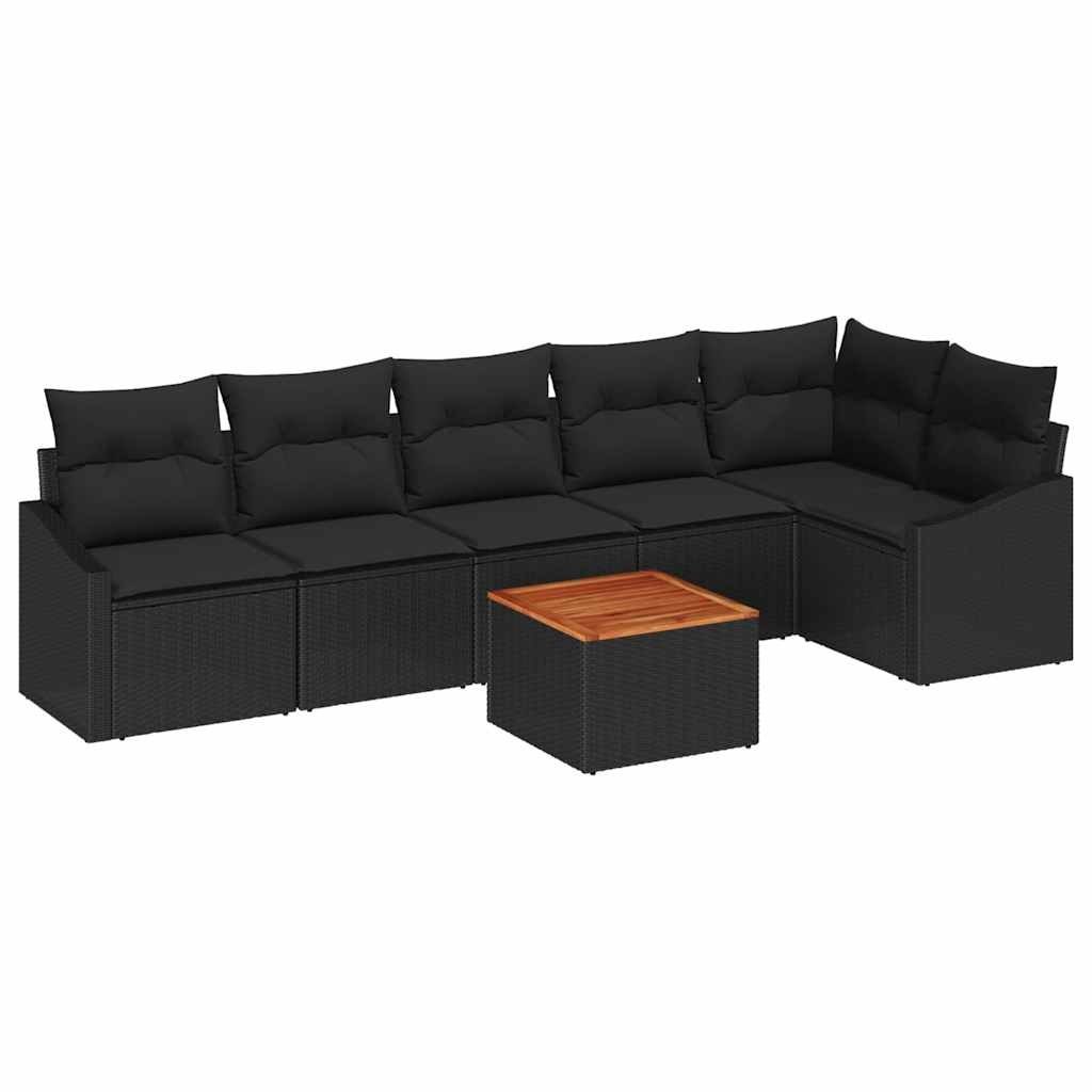 Zestaw Sof na Ogród 7 pcs Czarny Lumarko!
