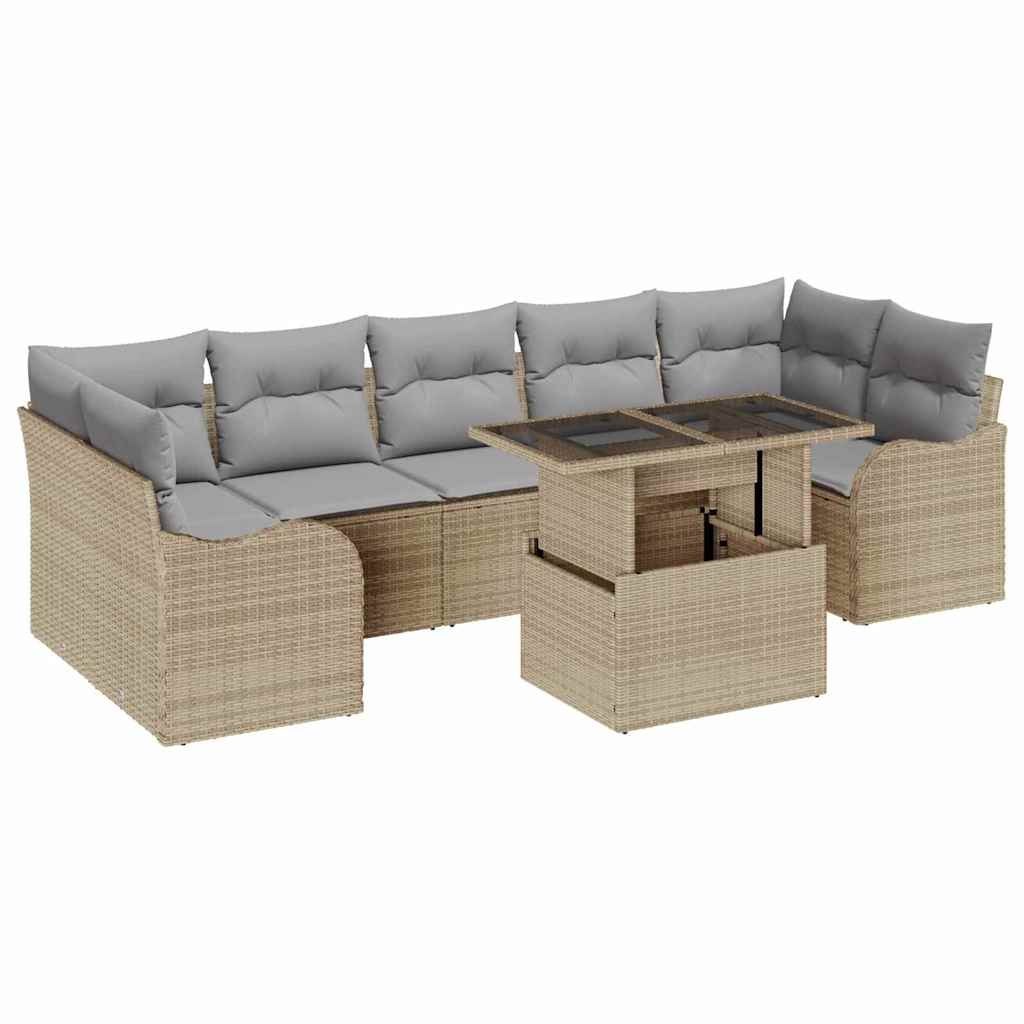 Zestaw Sof na Ogród 8 pcs Beżowy 100 x 55 x 73 cm Polirattan Lumarko!