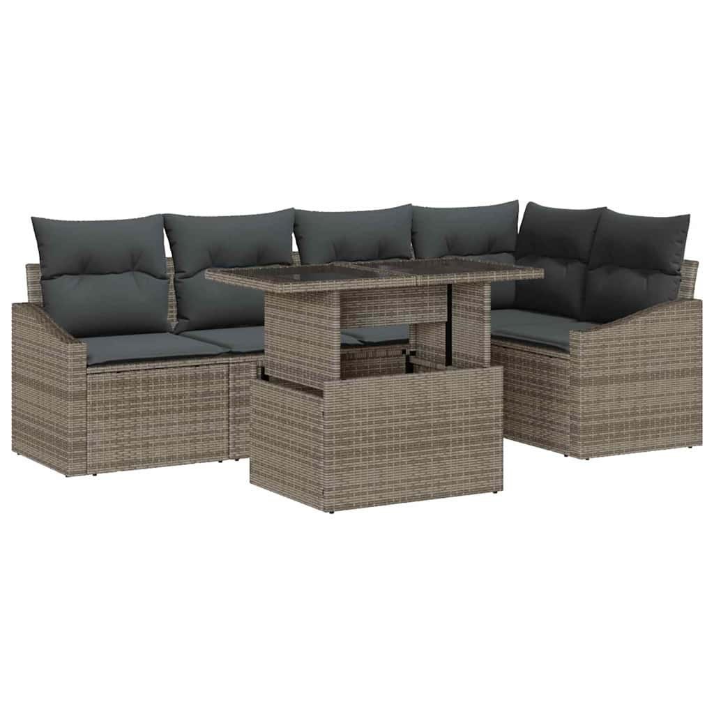 Zestaw Sof na Ogród z poduszką 6 pcs Szary 100 x 55 x 73 cm Lumarko!