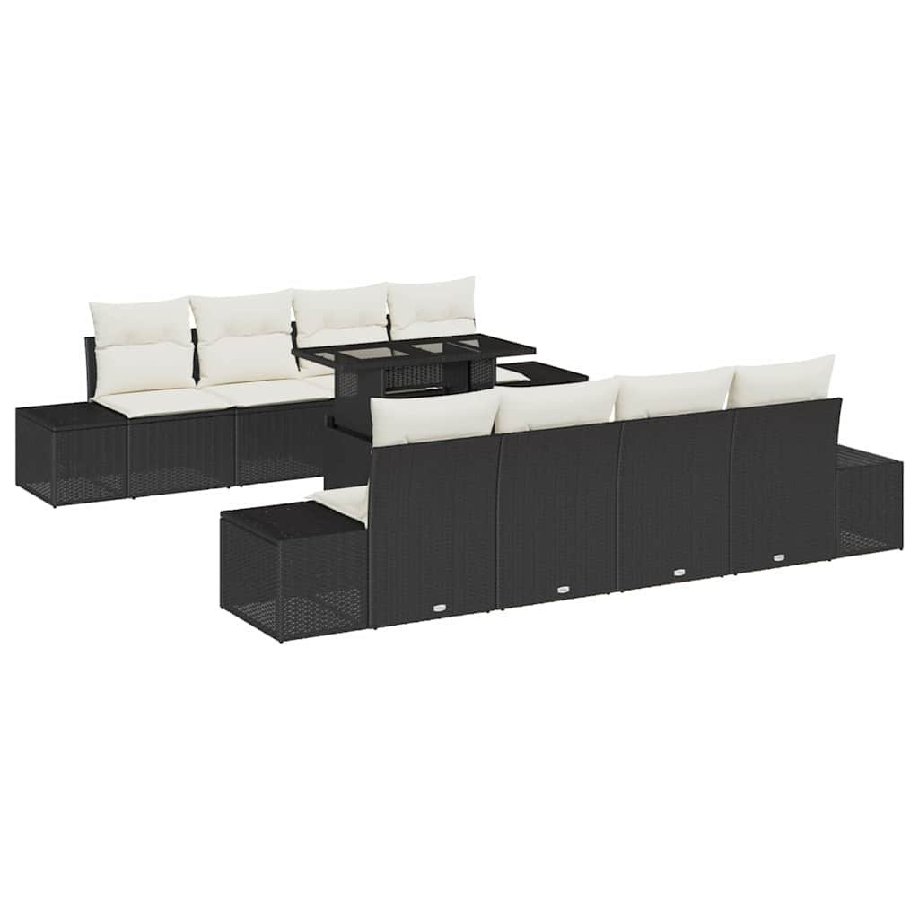 Zestaw Sof na Ogród 7 pcs Czarny, Kremowy 100 x 55 x 73 cm Lumarko!