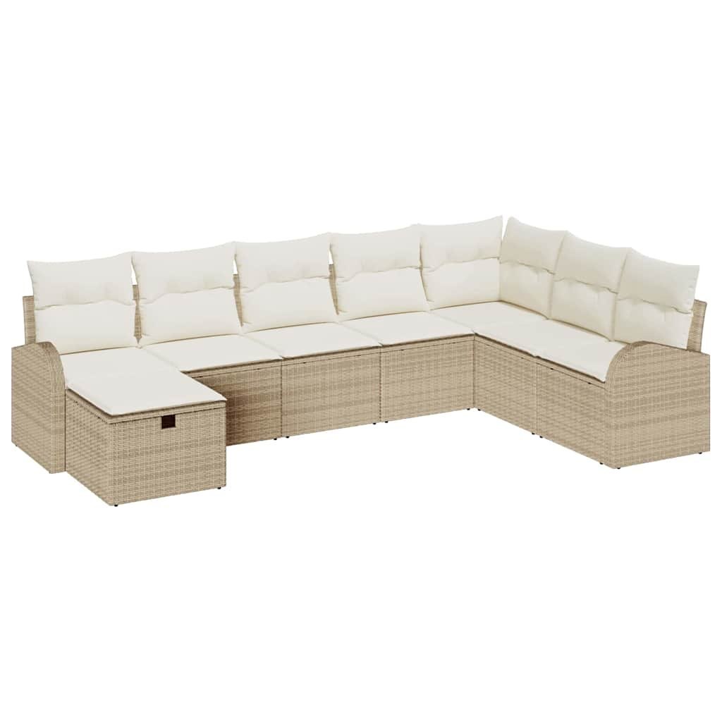 Zestaw Sof na Ogród 8 pcs beżowo-kremowy 289 x 179 x 85 cm Lumarko!