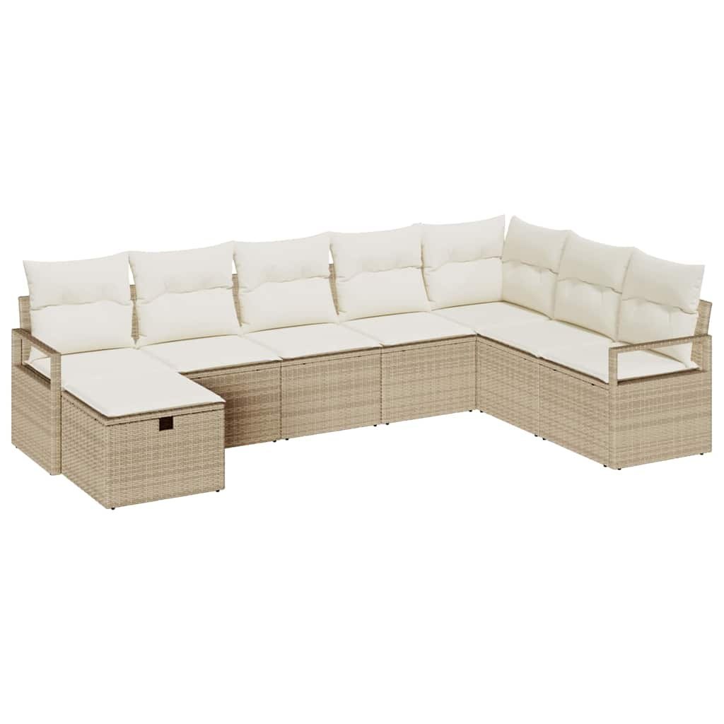 Zestaw Sof na Ogród 8 pcs beżowo-kremowy 287 x 177 x 85 cm Lumarko!