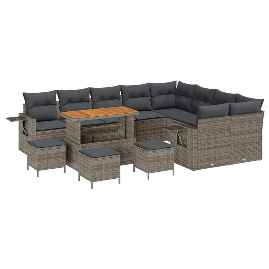 Zestaw Sof na Ogród z poduszką 13 pcs Szary 110 x 55 x 71 cm Lumarko!