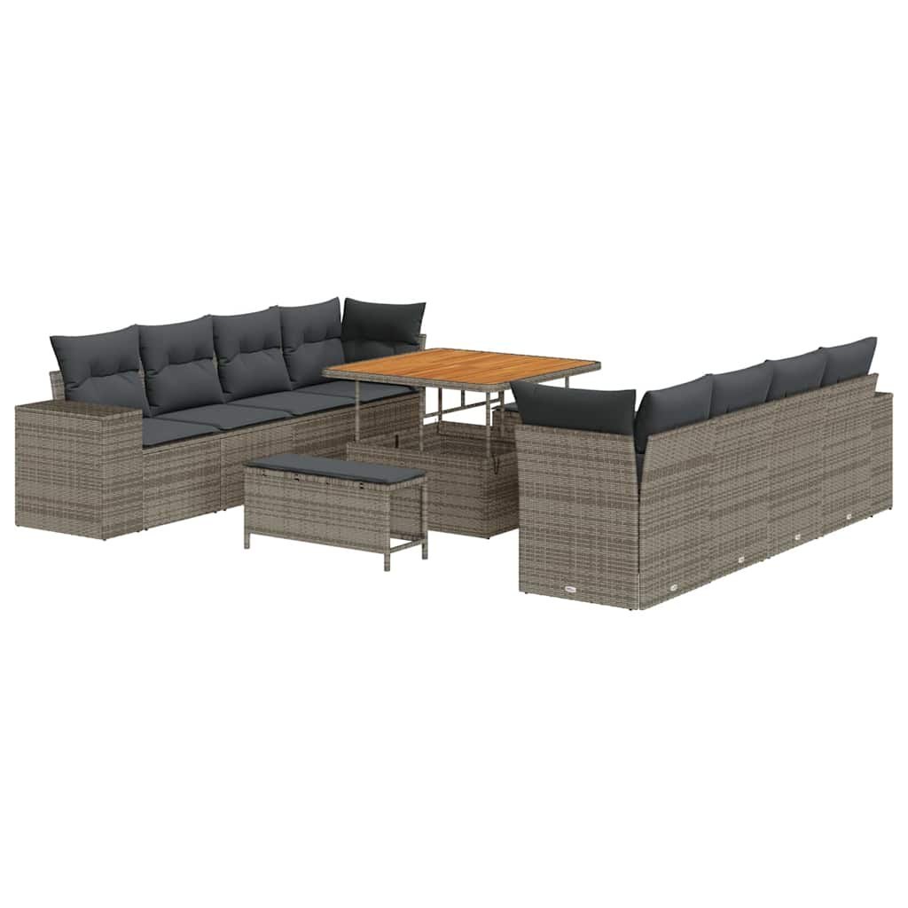 Zestaw Sof na Ogród z poduszką 11 pcs Szary 100 x 100 x 71 cm Lumarko!