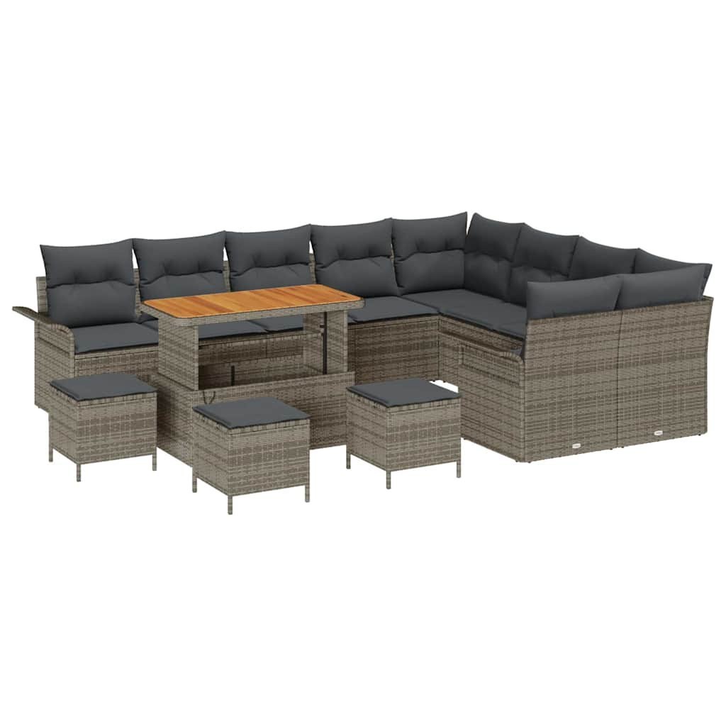 Zestaw Sof na Ogród z poduszką 13 pcs Szary 110 x 55 x 71 cm Lumarko!