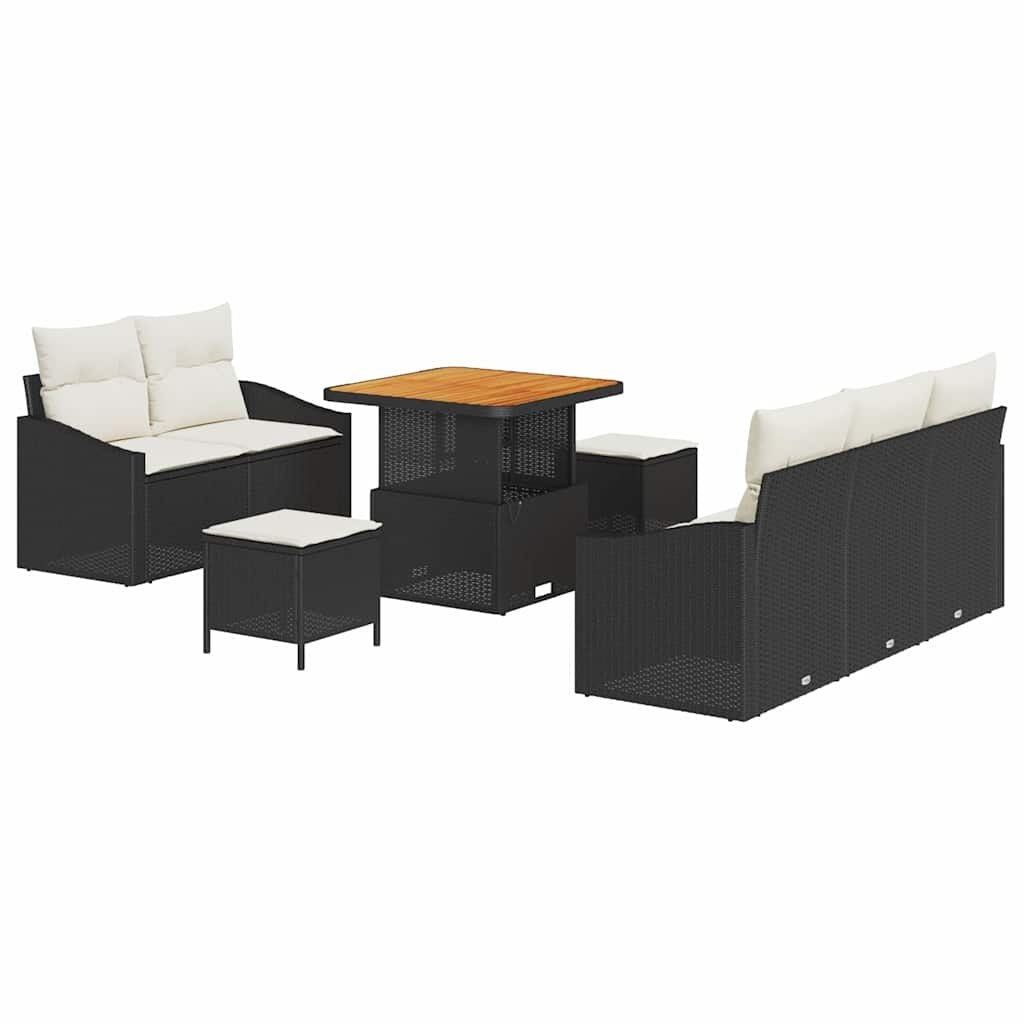 Zestaw Sof na Ogród 8 pcs Czarny, Kremowy 80 x 80 x 71 cm Lumarko!