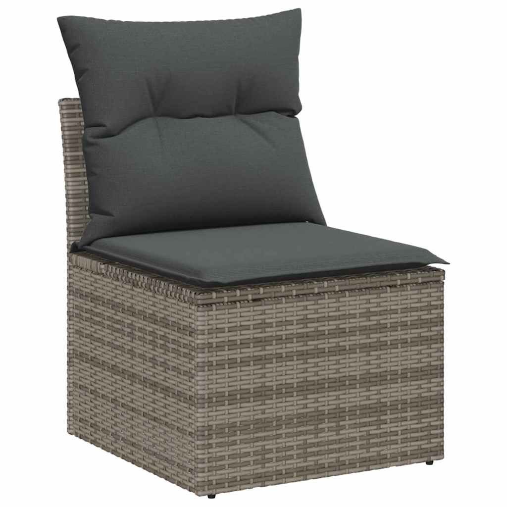 Zestaw Sof na Ogród z poduszką 9 pcs Szary 110 x 55 x 71 cm Lumarko!