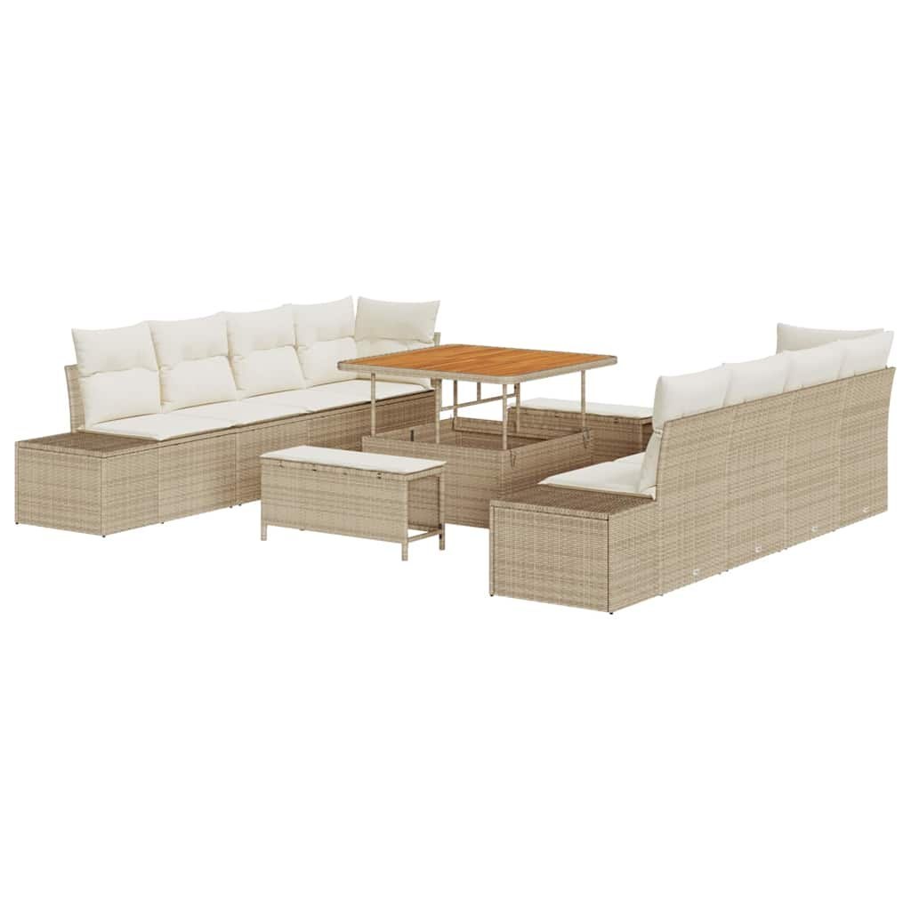 Zestaw Sof na Ogród 11 pcs Beż, Kremowy 100 x 100 x 71 cm Lumarko!