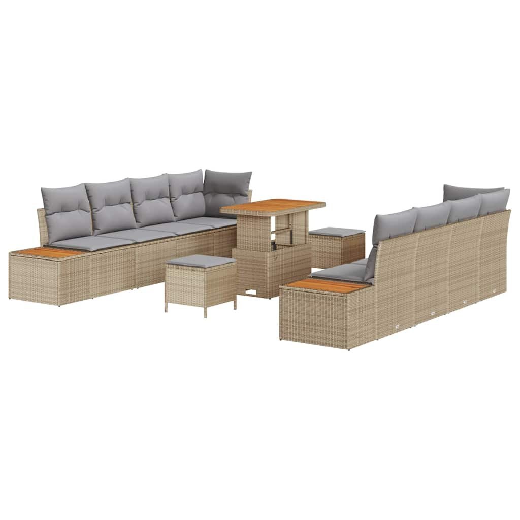 Zestaw Sof na Ogród 11 pcs Beżowy, jasnoszary 90 x 55 x 71 cm Lumarko!