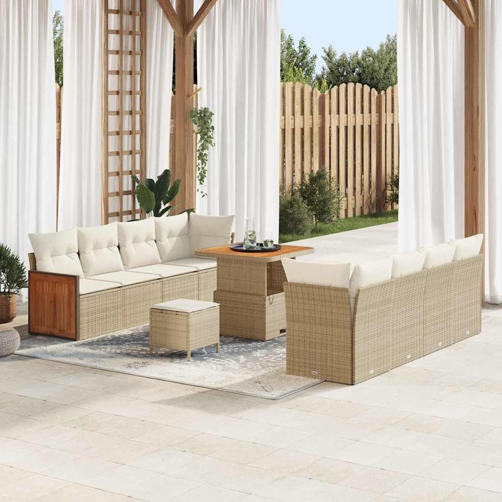 Zestaw Sof na Ogród 11 pcs Beż, Kremowy 80 x 80 x 71 cm Lumarko!