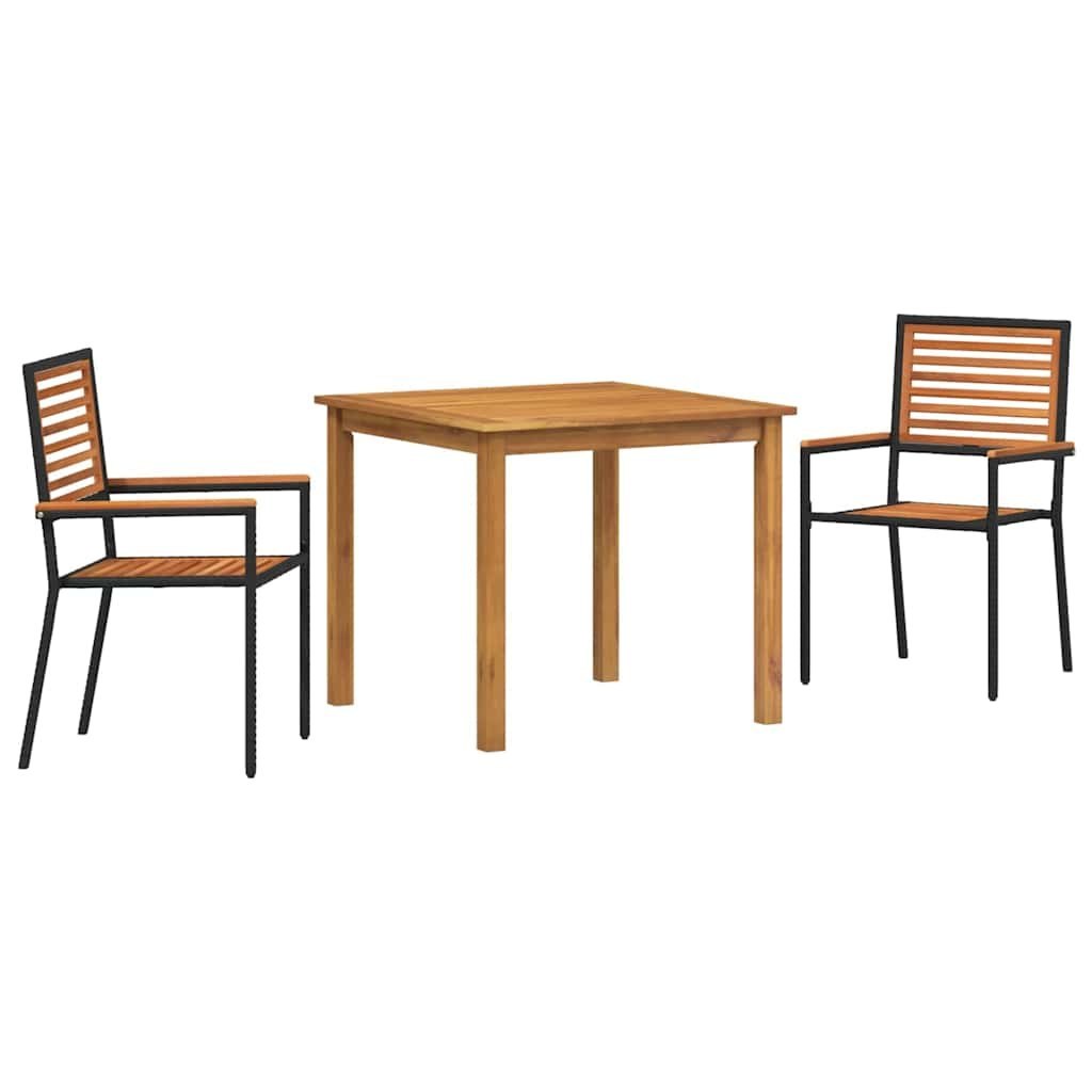 Zestaw do jadalni w ogrodzie 3 pcs Czarny Polirattan Lumarko!