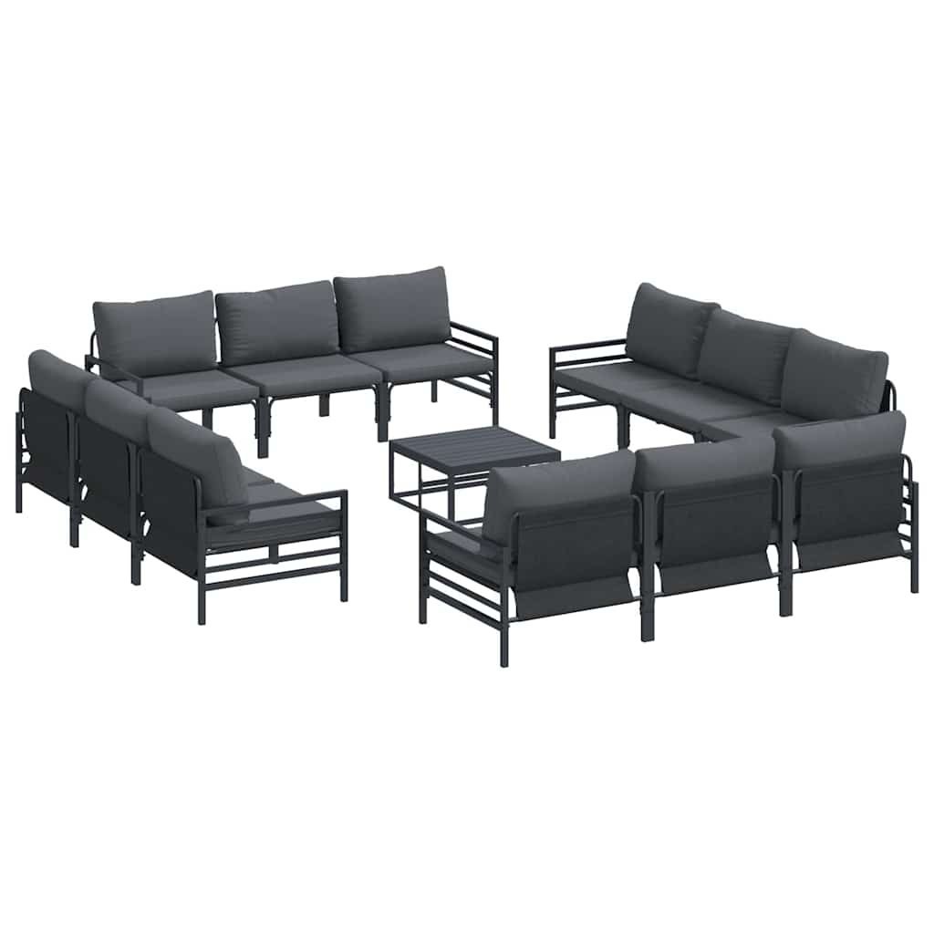 Zestaw Sof na Ogród 13 pcs Antracytowy Stal Lumarko!