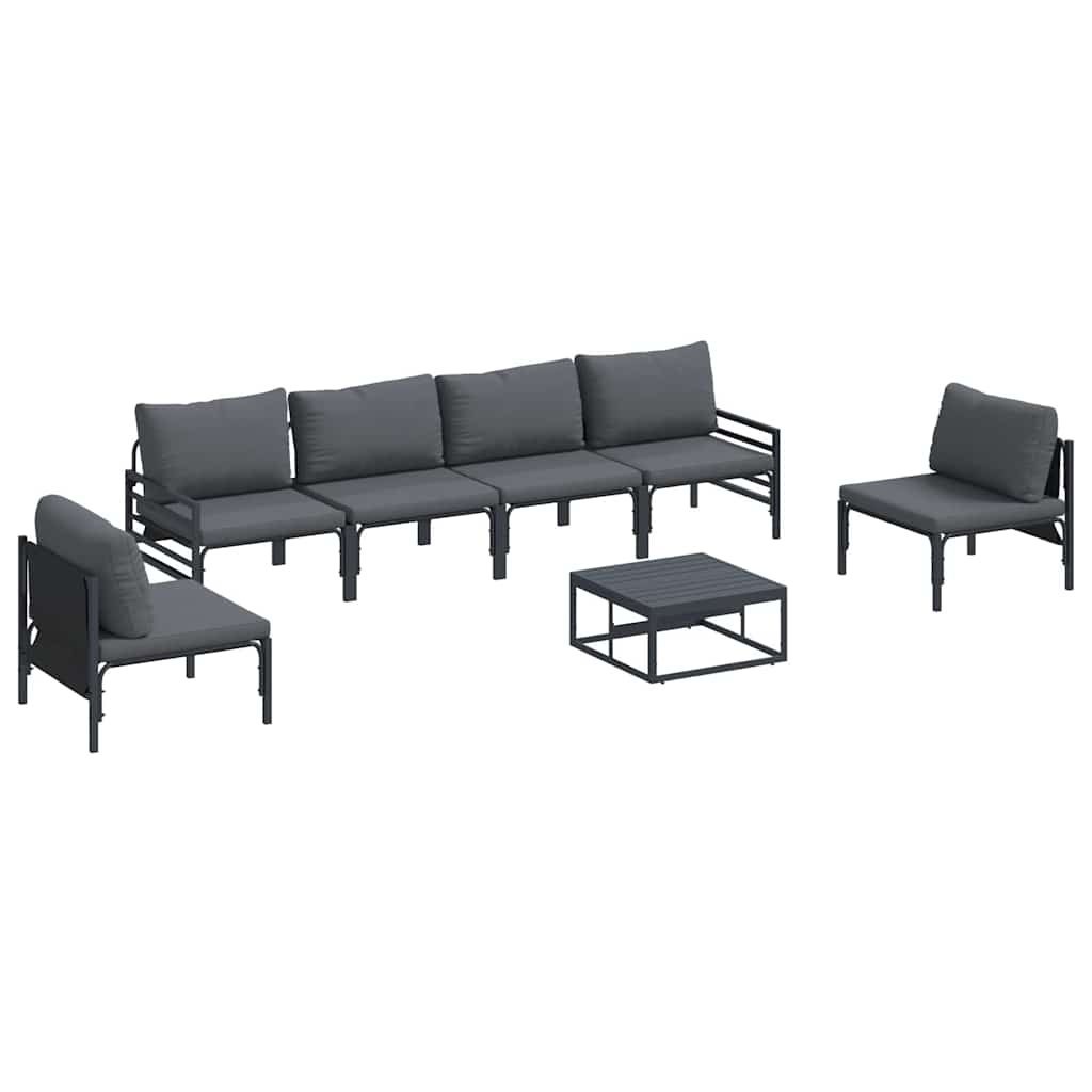 Zestaw Sof na Ogród 7 pcs Antracyt Stal Lumarko!