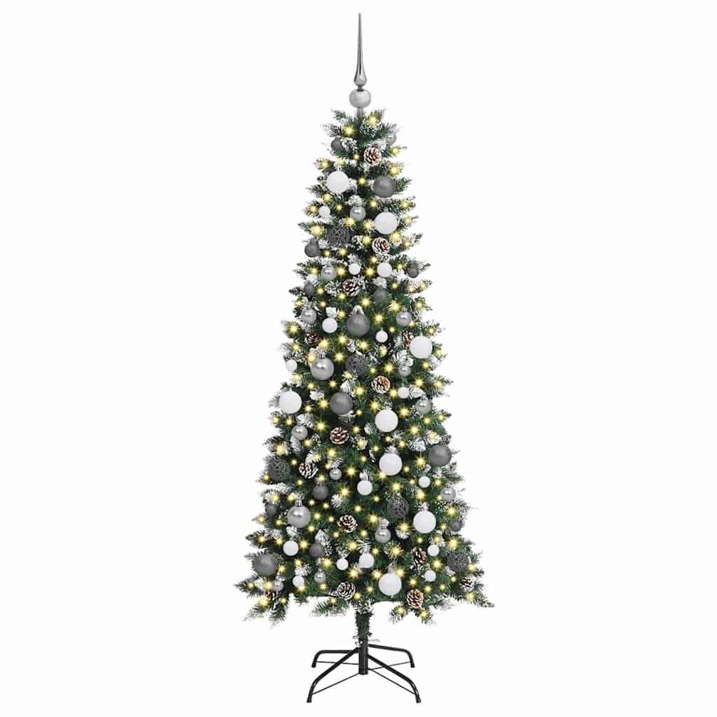 Sztuczna choinka with Decorative String Lights Zielony PVC Lumarko!