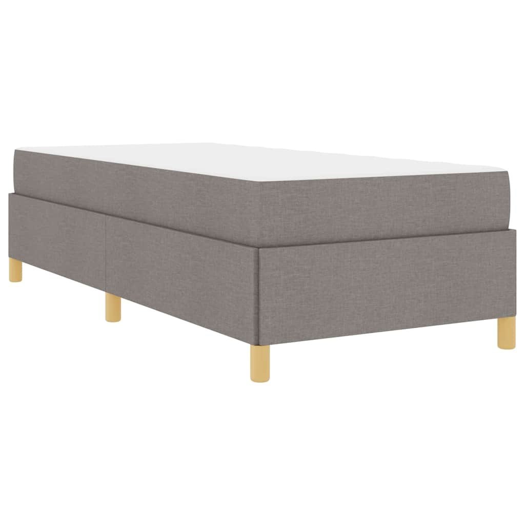 Łóżko sprężynowe z materacem Taupe i biały 90 x 200 cm tkanina Lumarko!
