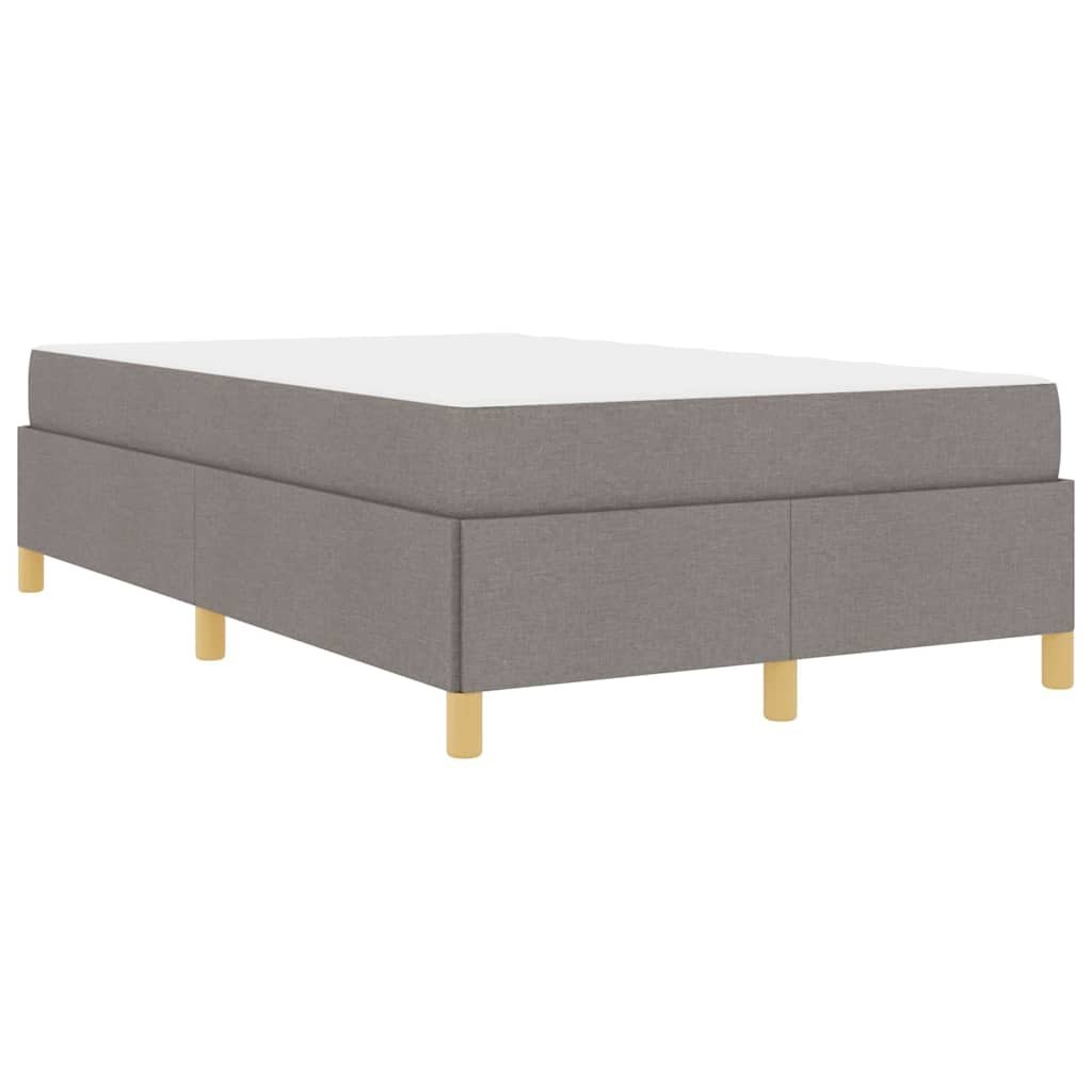 Łóżko sprężynowe z materacem Taupe i biały 120 x 200 cm tkanina Lumarko!