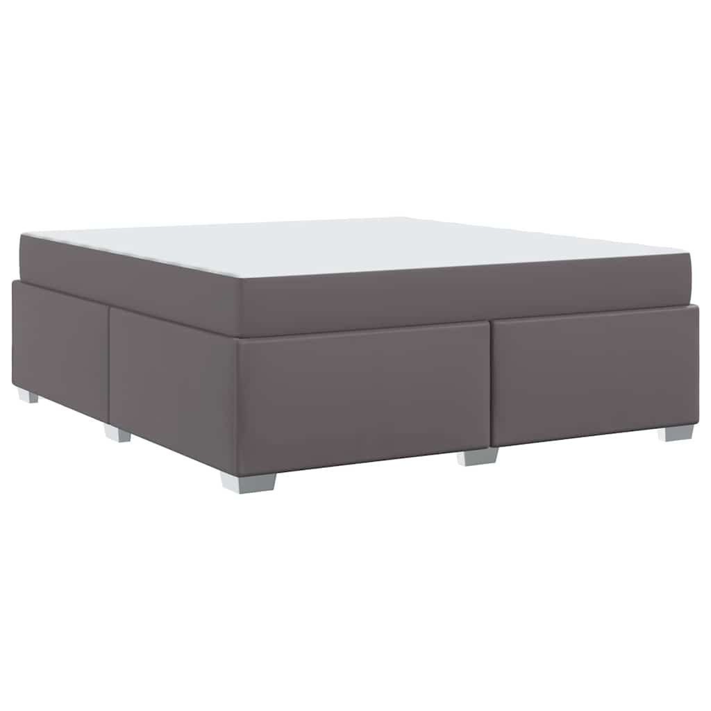 Ramka łóżka Szary 180 x 200 cm Skóra syntetyczna Lumarko!