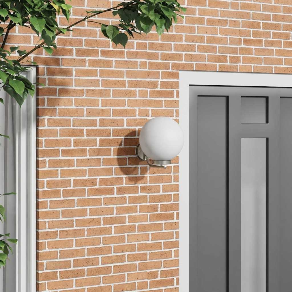 Lampa ścienna na zewnątrz Srebrna Stal Nierdzewna IP44 Lumarko!