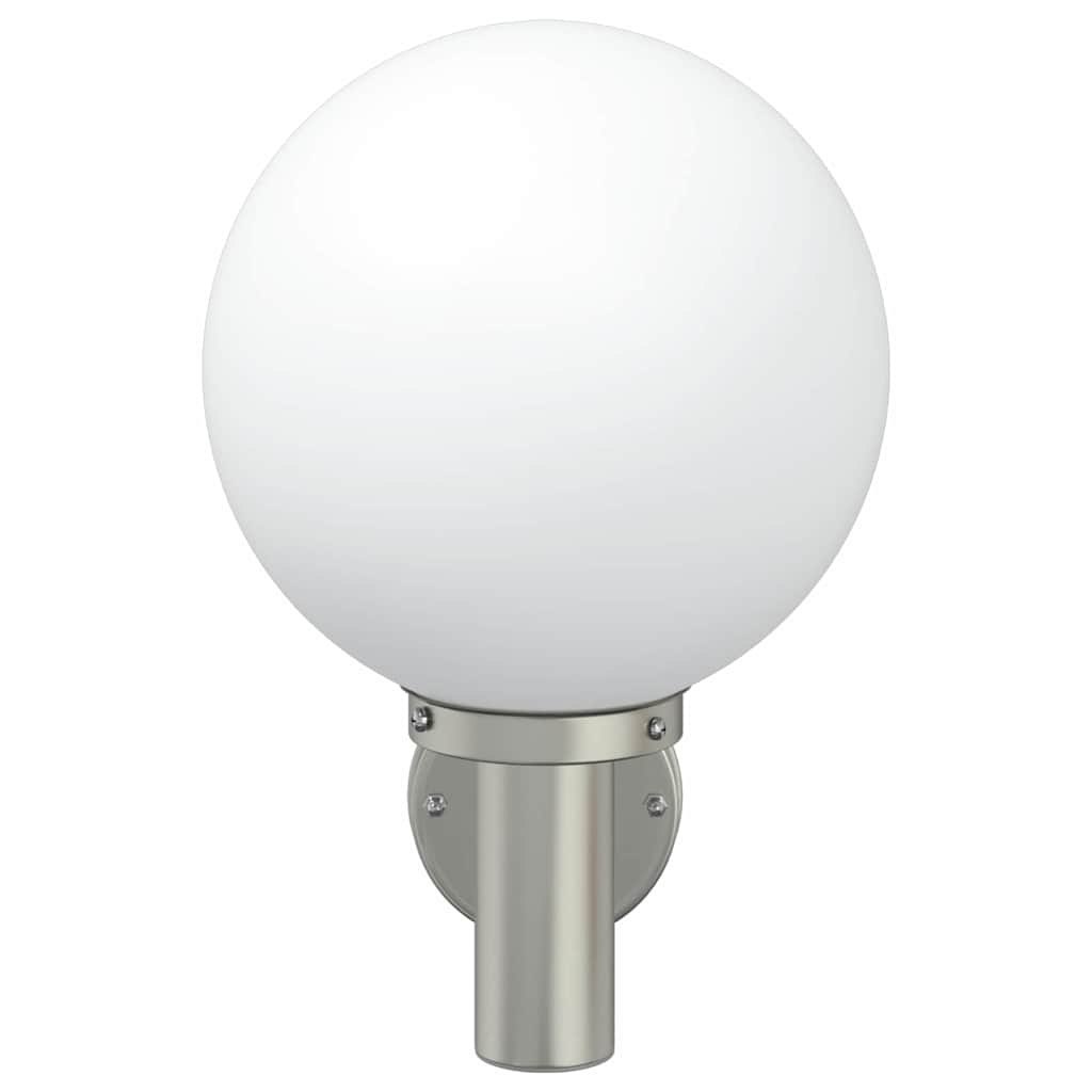 Lampa ścienna na zewnątrz Srebrna Stal Nierdzewna IP44 Lumarko!