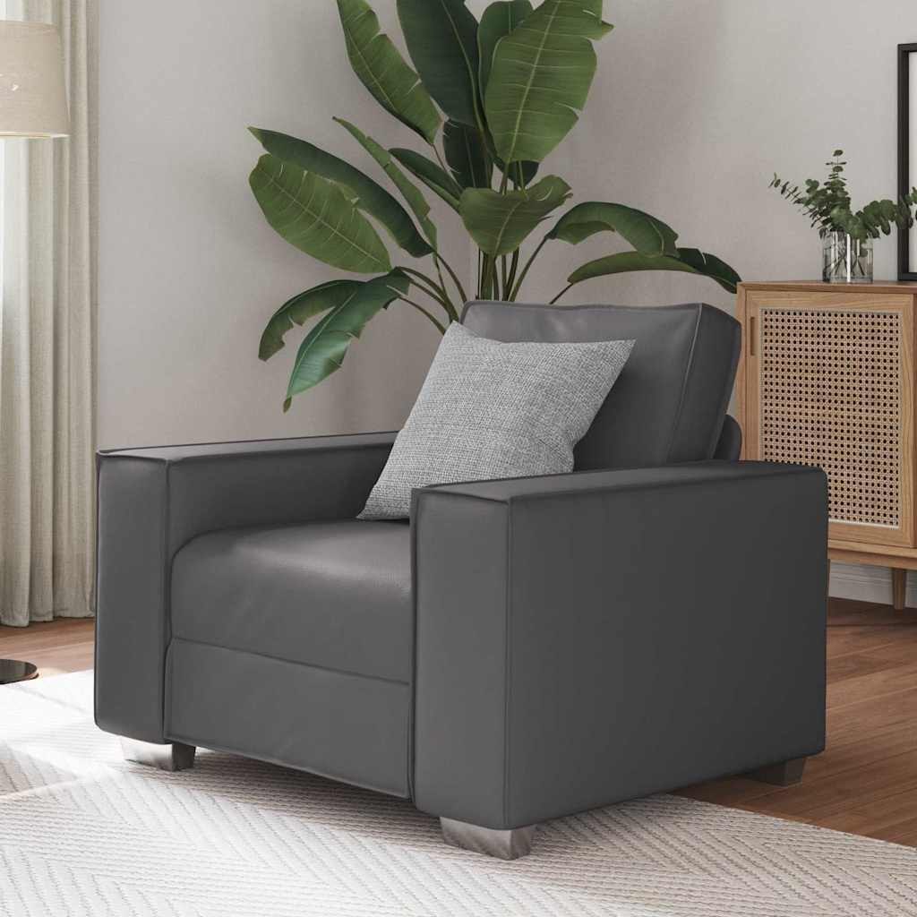 Fotel Szary 59 cm z ecoline Lumarko!