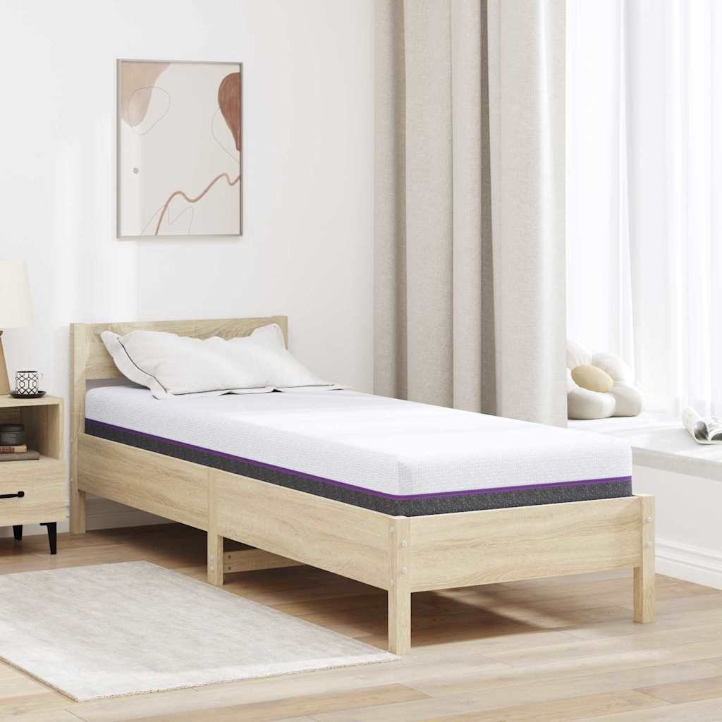Materac z pianki memory Średni 70 x 200 cm Biały i szary