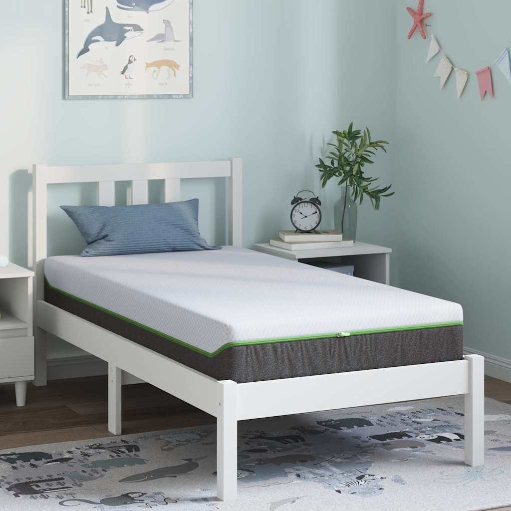 Materac Biały, Szary 80 x 160 cm Pianka Lumarko!
