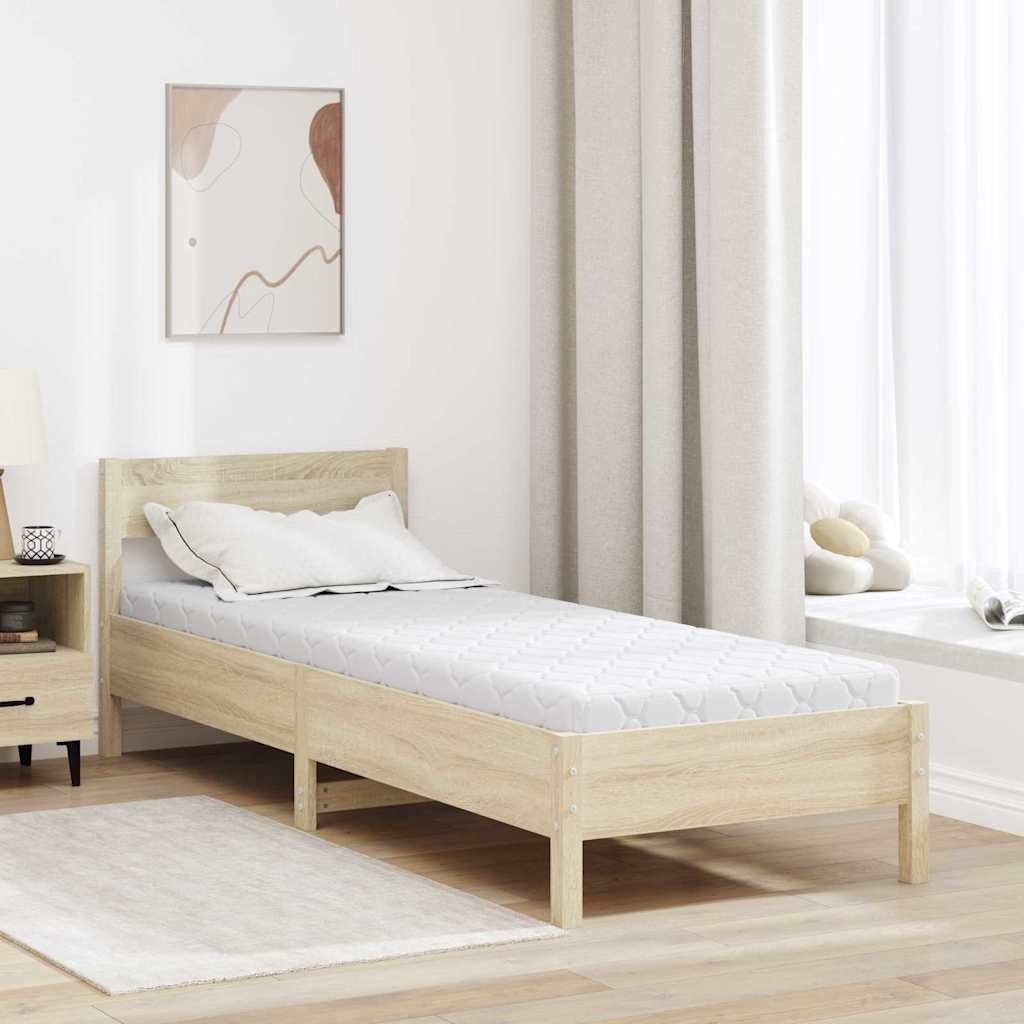 Materac Biały 70 x 200 cm Tkanina żakardowa