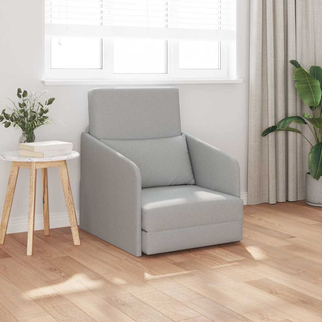 Sofa łóżko na podłodze 2 w 1 chmura szarości 65x80x83 cm materiał Lumarko!