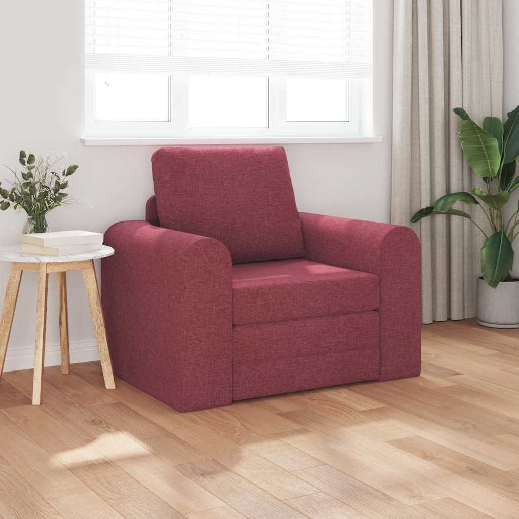 Sofa łóżko 2 w 1 burgundowa 98x71x83 cm materiał Lumarko!