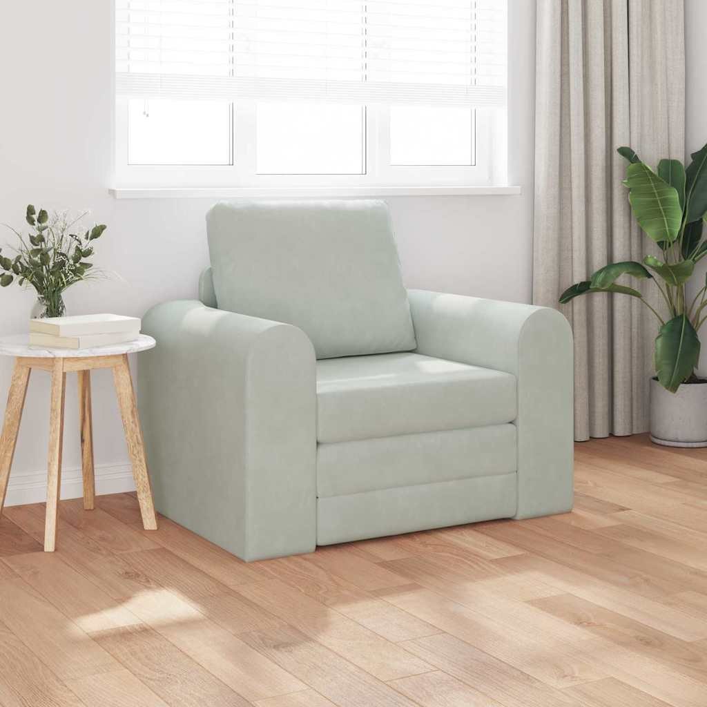 Sofa łóżko 2 w 1 jasnoszara 98x71x83 cm Lumarko!