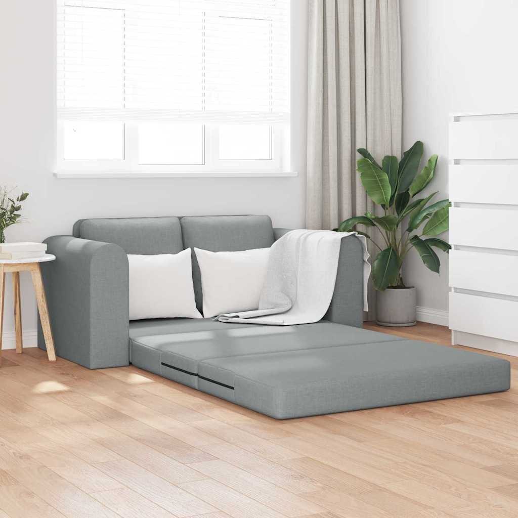 Sofa rozkładana 2 w 1 Jasnoszara 148x71x83 cm Tkanina Lumarko!