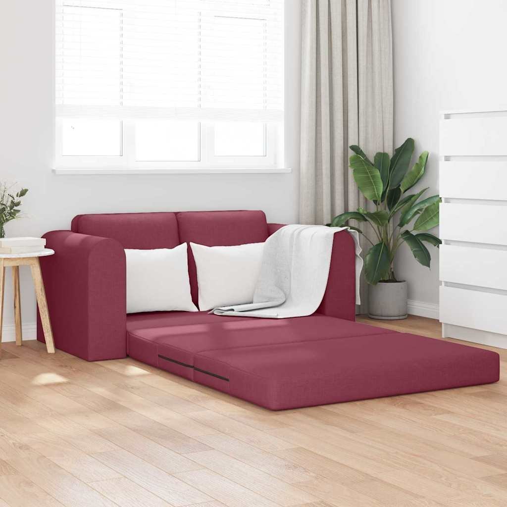 Sofa-łóżko 2 w 1 Burgundowy 148x71x83 cm Materiał Lumarko!
