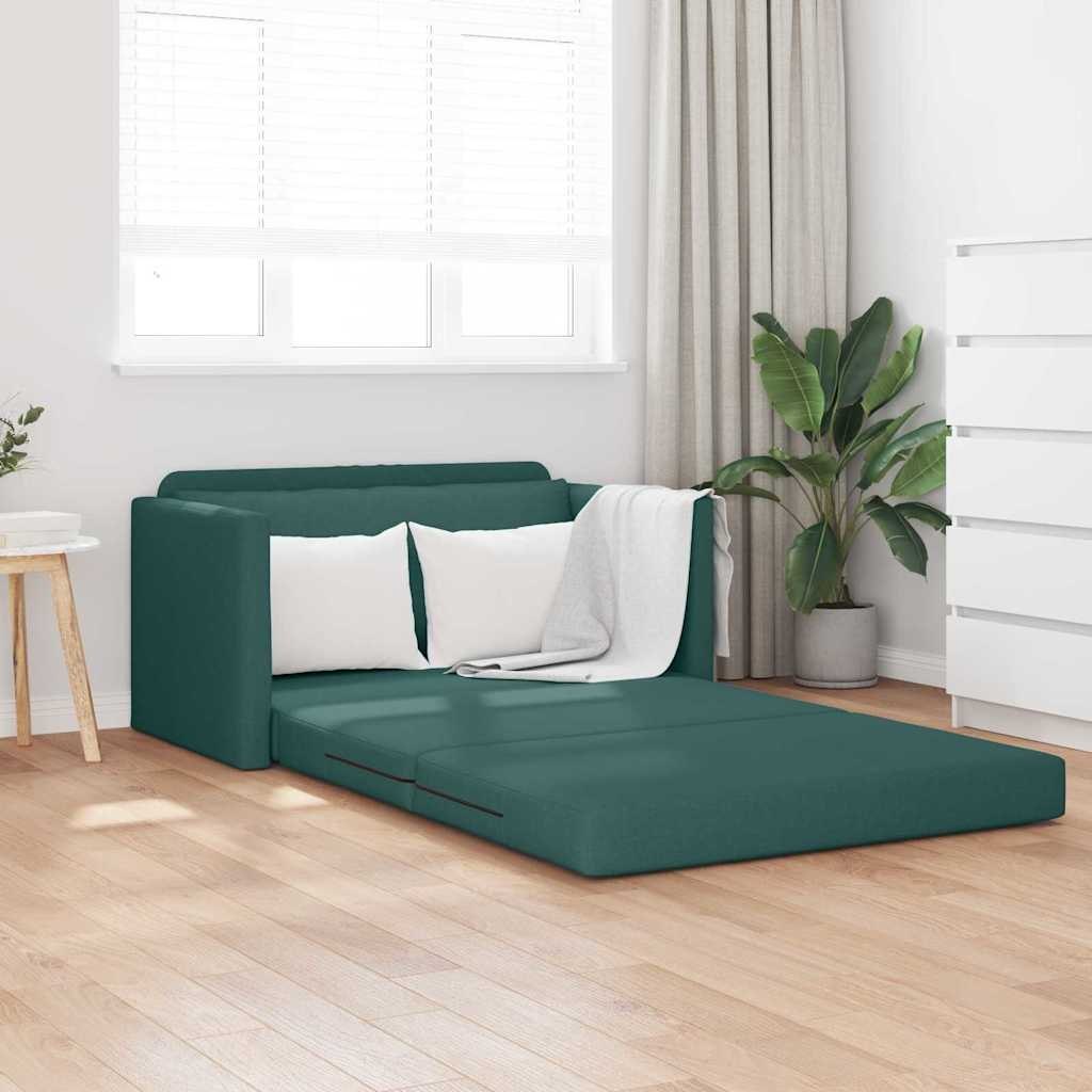 Sofa podłogowa 2-w-1 Ciemnozielona 124x71x78 cm Materiał Lumarko!
