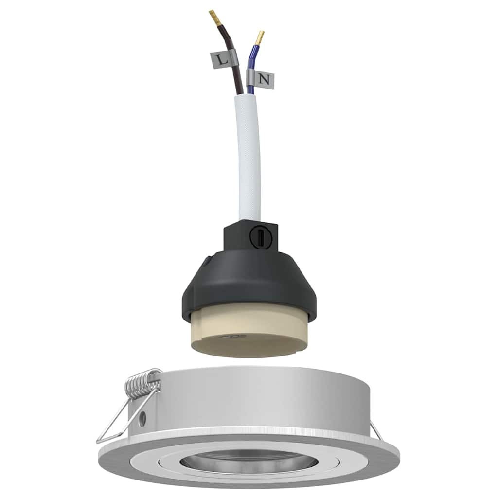 Lampy wpuszczane 24 szt. Okrągły GU10 Srebrny Ø91 mm Lumarko!