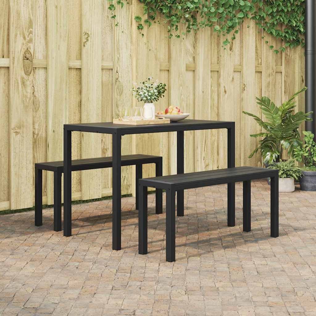 Zestaw do jadalni w ogrodzie z poduszką 3 pcs Antracyt Stal Lumarko!