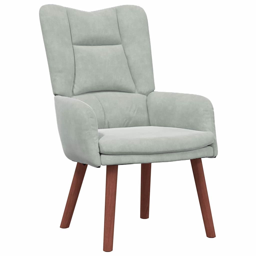 Fotel Jasnoszary 63 x 67 x 94 cm Aksamit