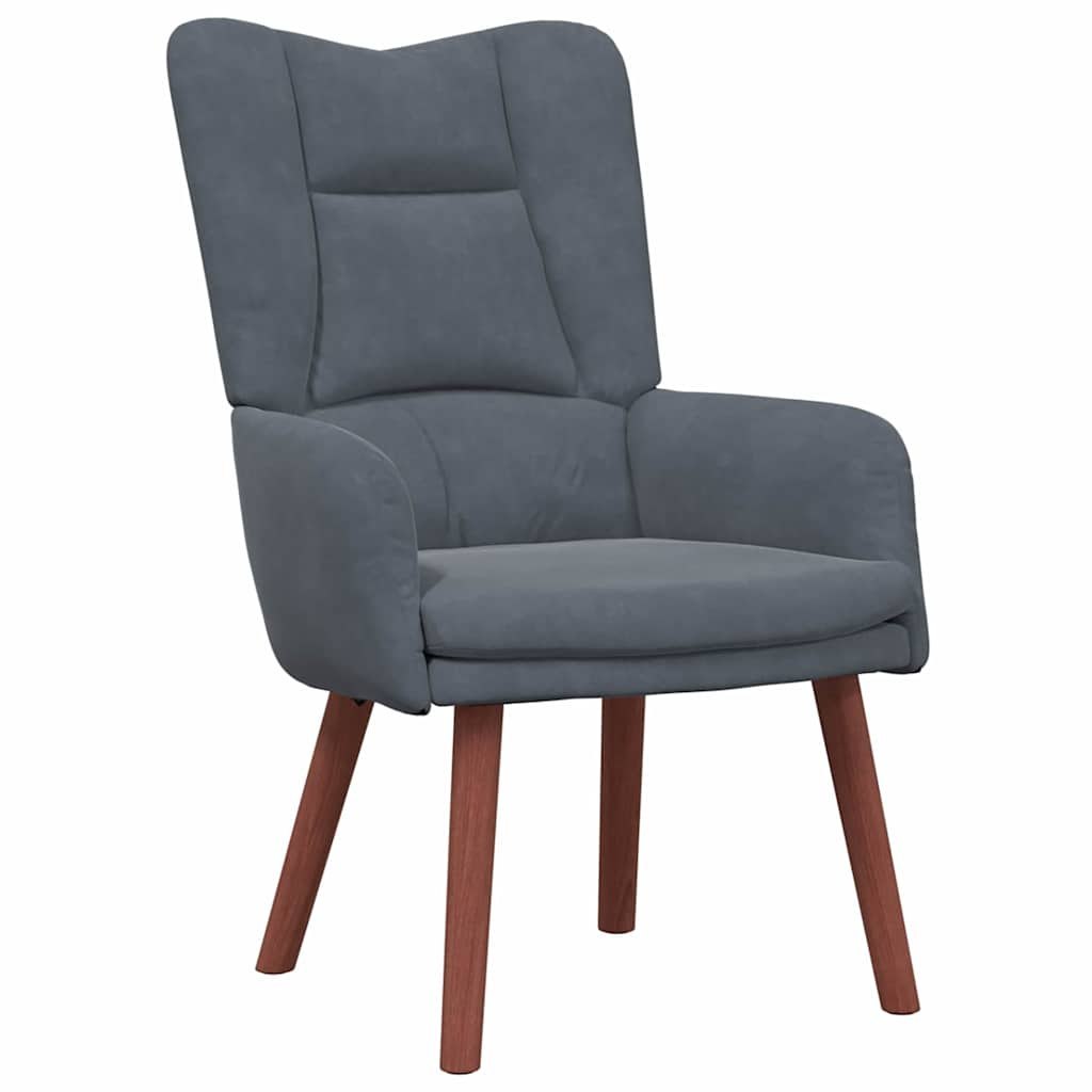 Fotel Ciemnoszary 63 x 67 x 94 cm Aksamit