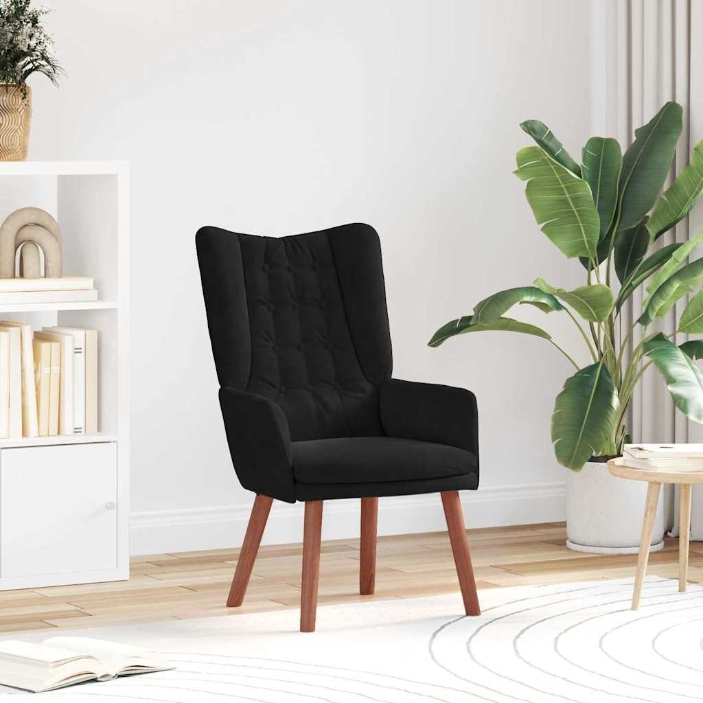 Fotel Czarny 63 x 67 x 94 cm Aksamit