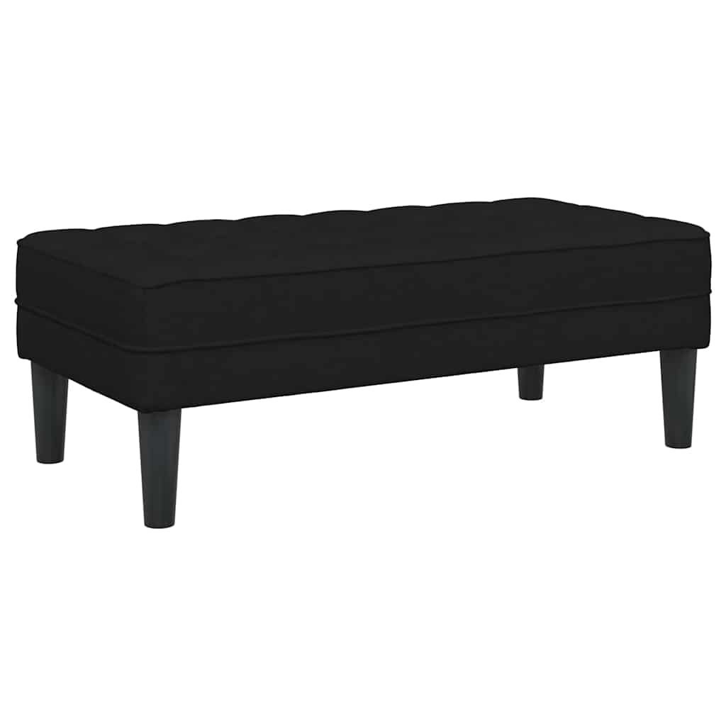 Ławka Czarny 113x57x39 cm Tkanina Lumarko!