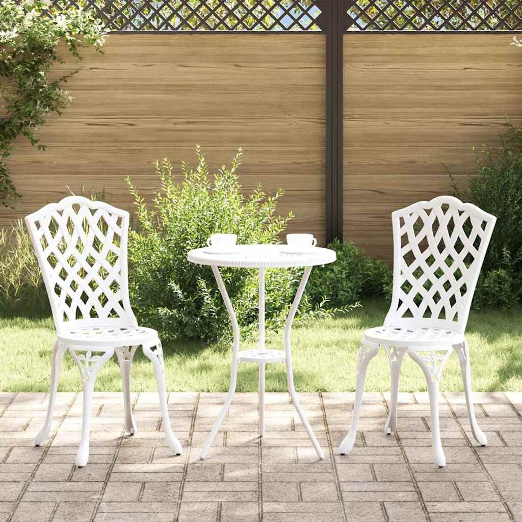 Zestaw Bistro Ogrodowego 3 pcs Biały Aluminium Lumarko!