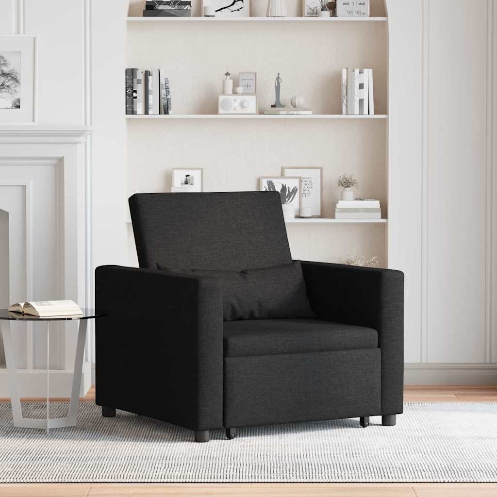 3-w-1 jednoosobowa sofa z funkcją łóżka czarna Lumarko!