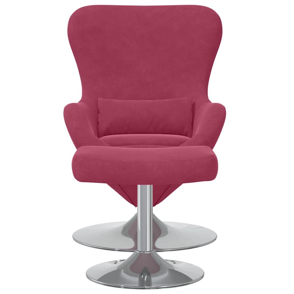 Fotel jajo 2 pcs czerwone wino 63 x 73 x 90 cm Aksamit Lumarko!