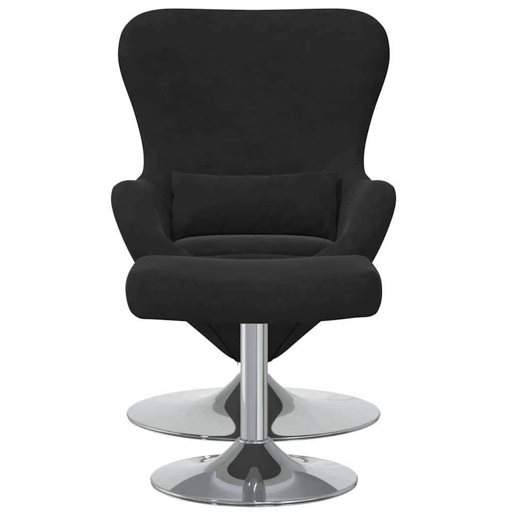 Fotel jajo 2 pcs Czarny 63 x 73 x 90 cm Aksamit Lumarko!
