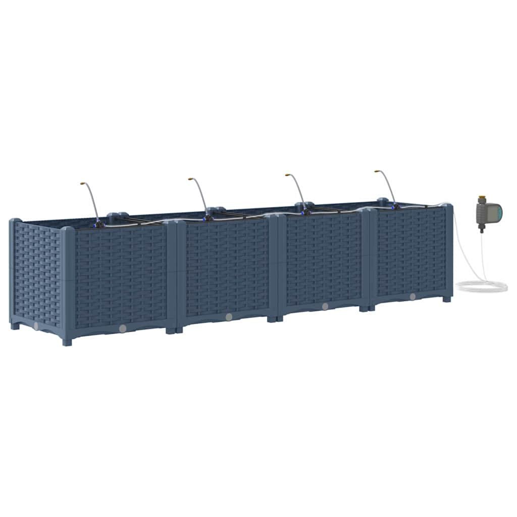 Donice ogrodowe Szary 160 x 40 x 37.5 cm Stal Lumarko!